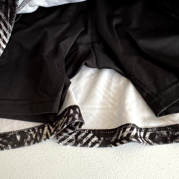 Made for Life Skort Skirt Women Small Black White Geometric Ruffle Golf Tennis - Picture 7 of 8